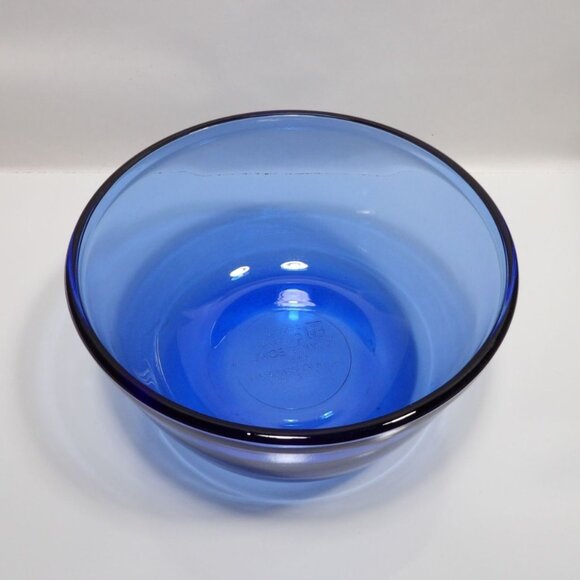 Vintage Anchor Hocking 1.5 Qt Cobalt Blue Mixing Bowl Made In USA - Picture 3 of 14
